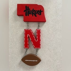 Nebraska Cornhusker Football hanging plaque